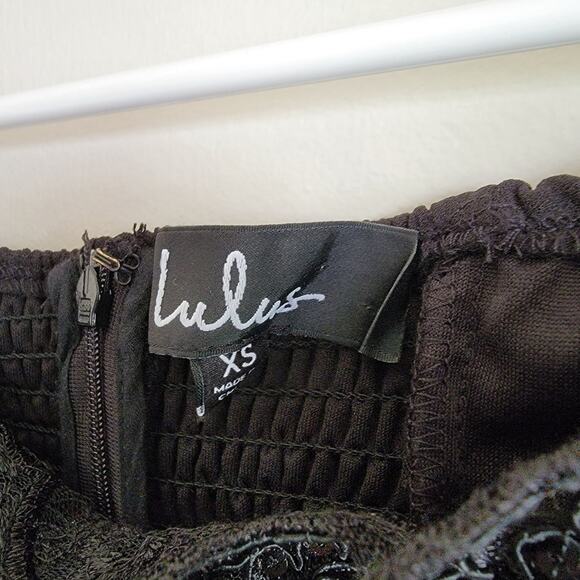 Lulus Off Shoulder Lace Detail Bodycon Mini Dress - Picture 3 of 3